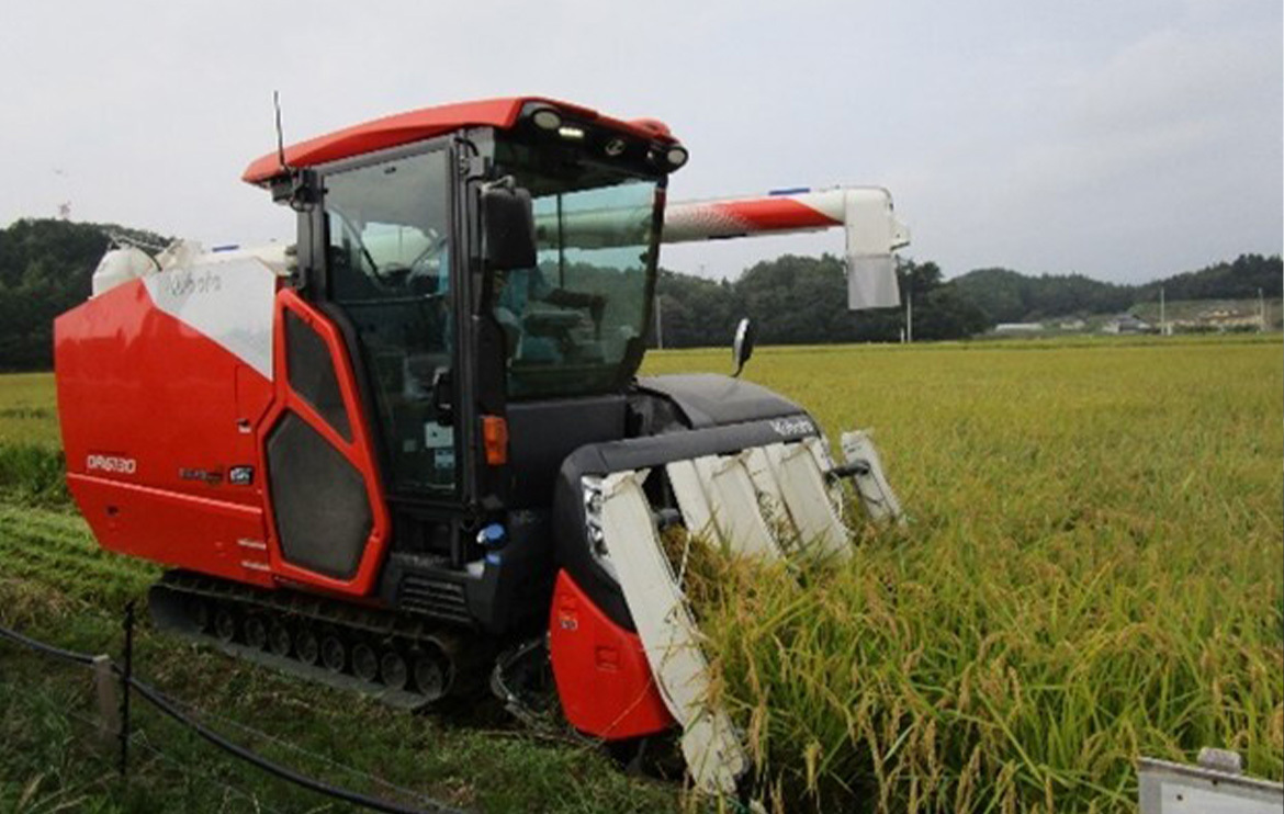 コンバインの収量・食味センサーにより収穫をデータ化